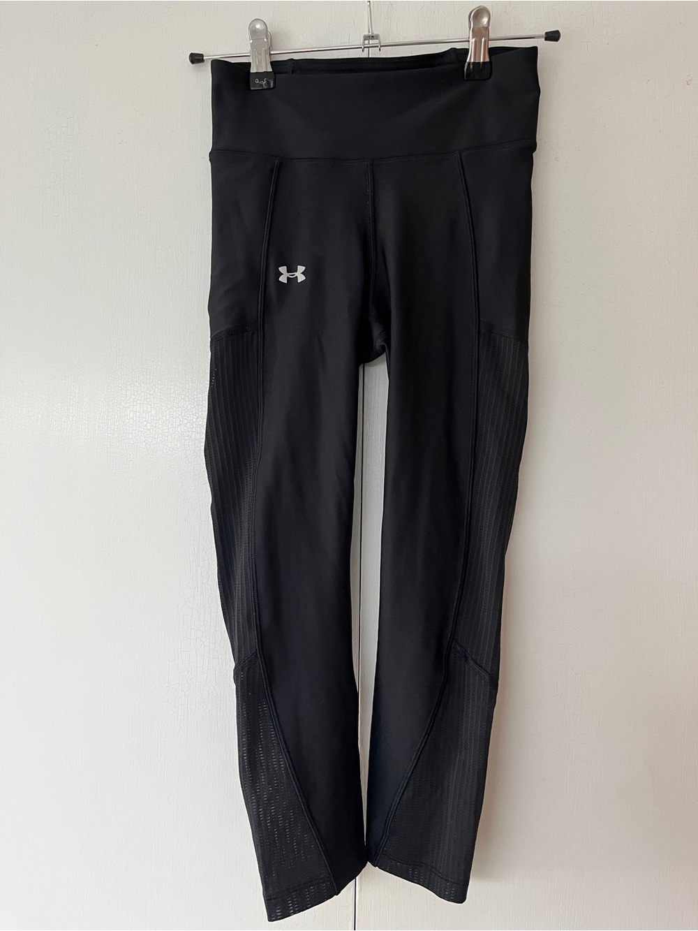 Under Armour Black Performance Leggings with Mesh Accents